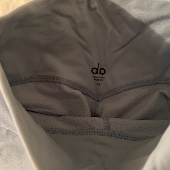 ALO WARM AIRBRUSH HIGH-WAIST NOCTURNE FLEECE LEGGING CHALK BLUE - Picture 5 of 7